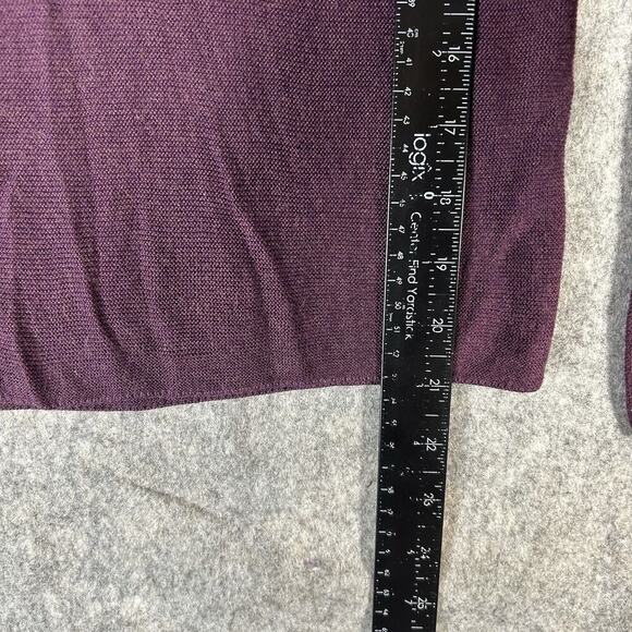 Eileen Fisher Sweater Womens S Lightweight Tencel Silk Purple V-Neck Pullover - Picture 8 of 9